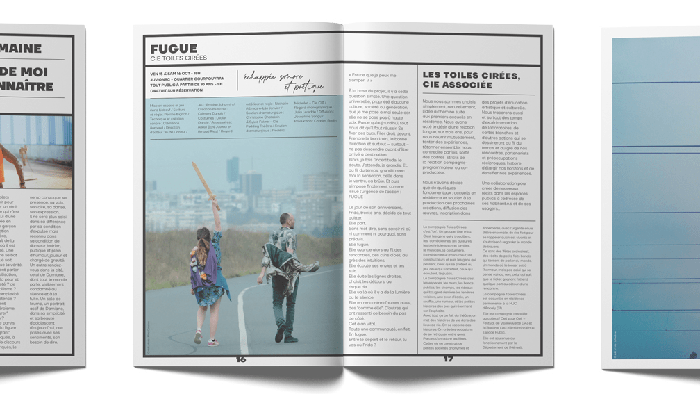 conception graphique brochure programme saison journal d'automne l'atelline