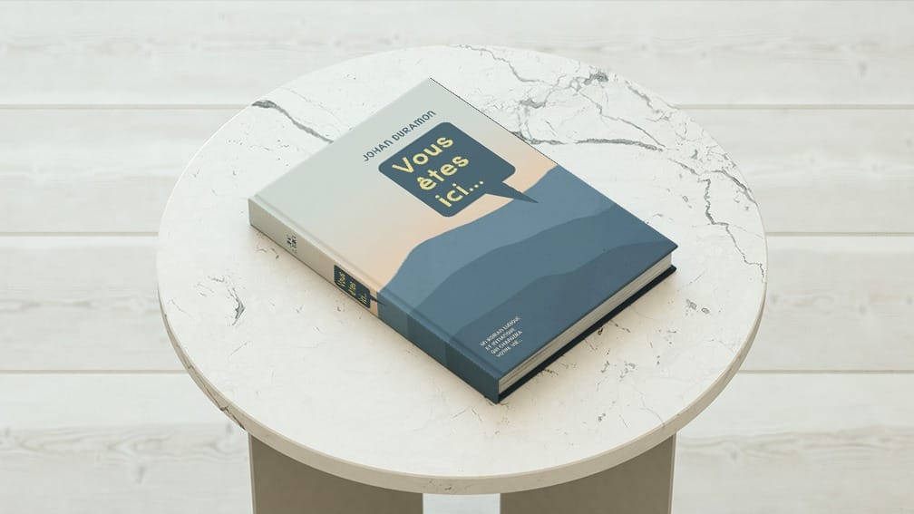 illustration et design graphique couverture de roman minimaliste