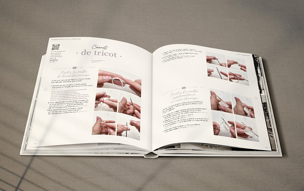 Mise en page d'un livre pour les Editions de Saxe (loisirs créatifs). Graphiste Maquettiste freelance spécialisé dans le design éditorial.