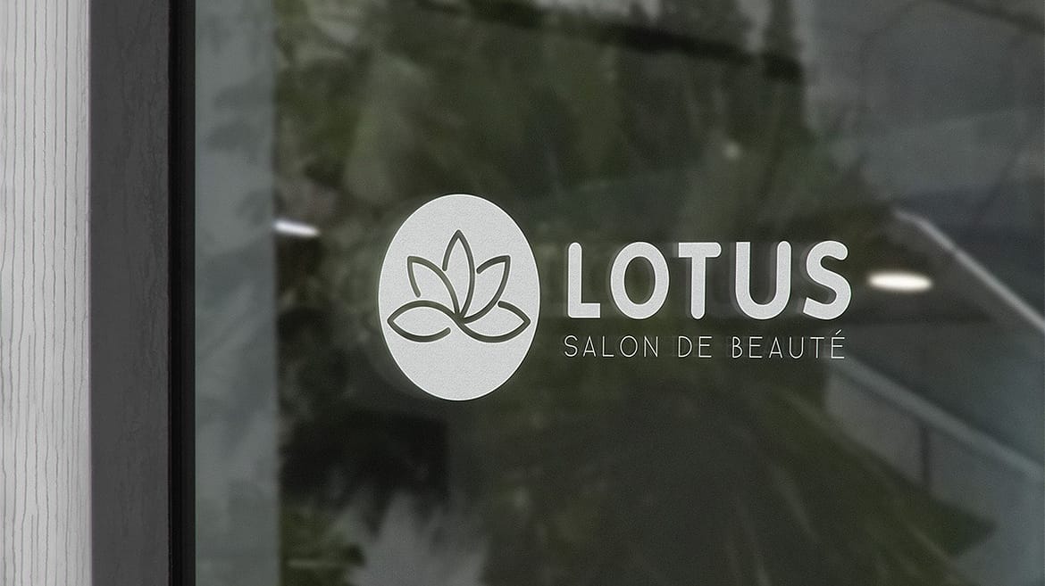 conception et réalisation de l'identité visuelle et du logo de Lotus, salon de beauté