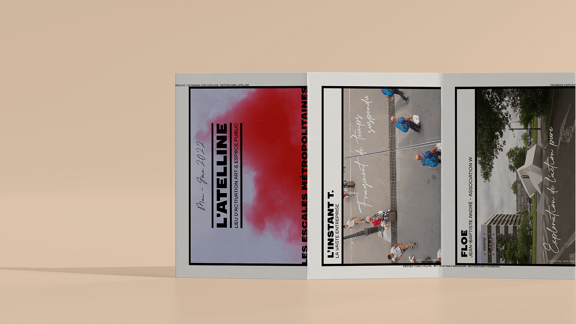 conception graphique leporello livre accordéon l'atelline