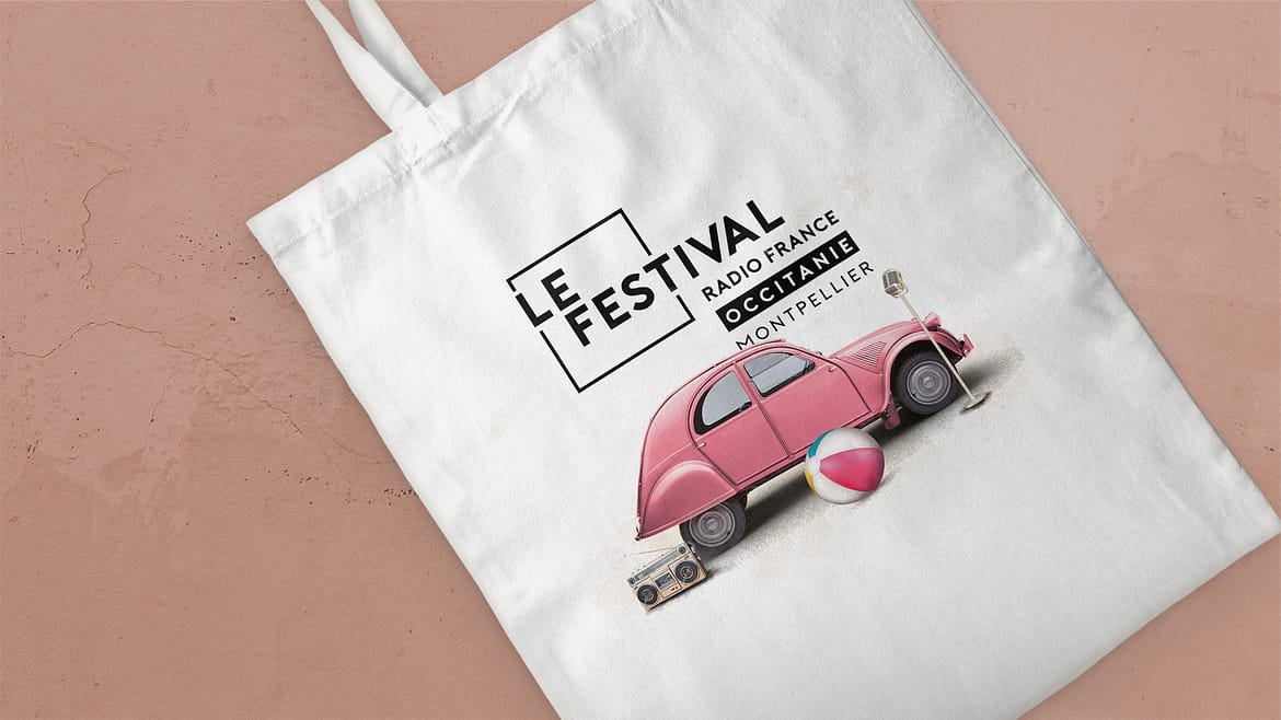 visuel tote bag goodies Festival Radio France