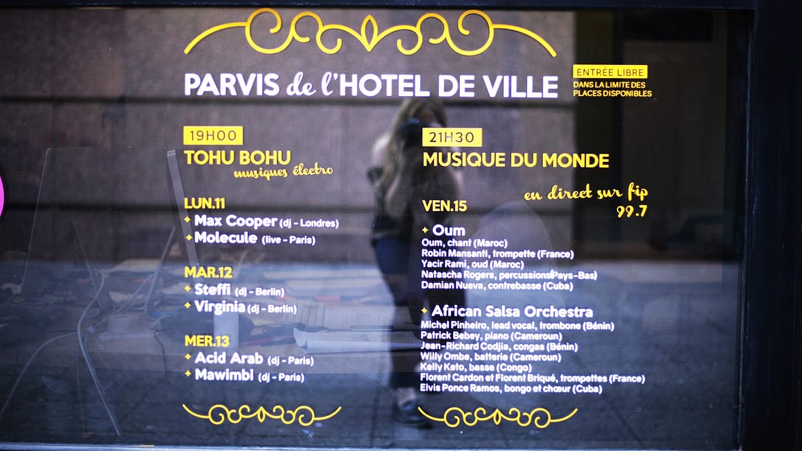 Lettrage adhésif – Festival Radio France