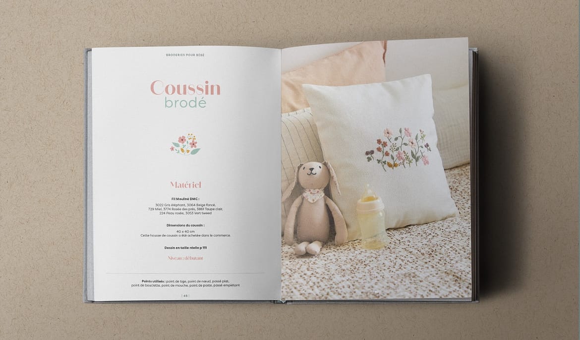 mise en page livre édition tutos créatrice broderie